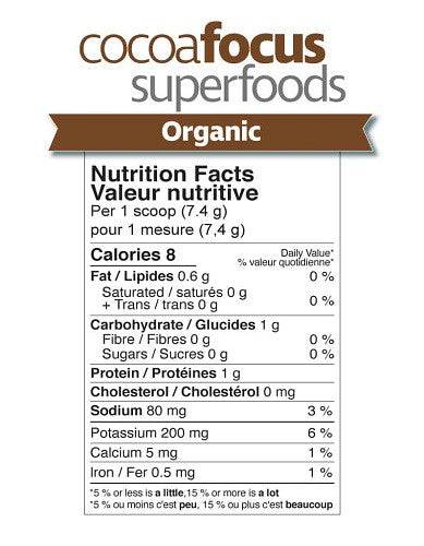 Prairie Naturals Organic CocoaFocus SuperFoods 150g Powder - YesWellness.com