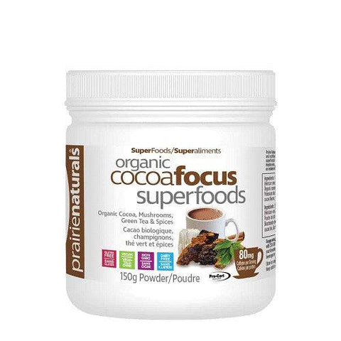 Prairie Naturals Organic CocoaFocus SuperFoods 150g Powder - YesWellness.com