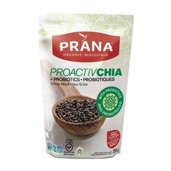 Prana Organic Whole Black ProactivChia Seeds 284 grams - YesWellness.com