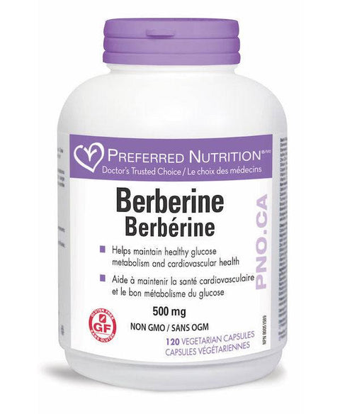 Preferred Nutrition Berberine 500mg Vegicaps - YesWellness.com
