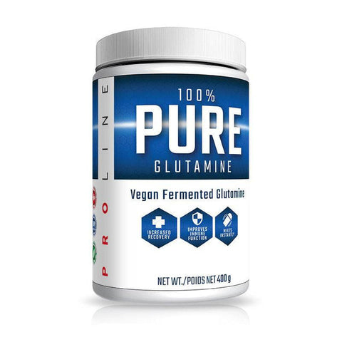 Expires May 2024 Clearance Pro Line 100% Pure Glutamine Fermented Vegan Micronized Unflavoured 400g - YesWellness.com