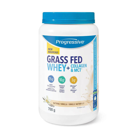 Expires March 2026 Clearance Progressive Grass Fed Whey + Collagen & MCT Protein Powder - Natural Vanilla 700g