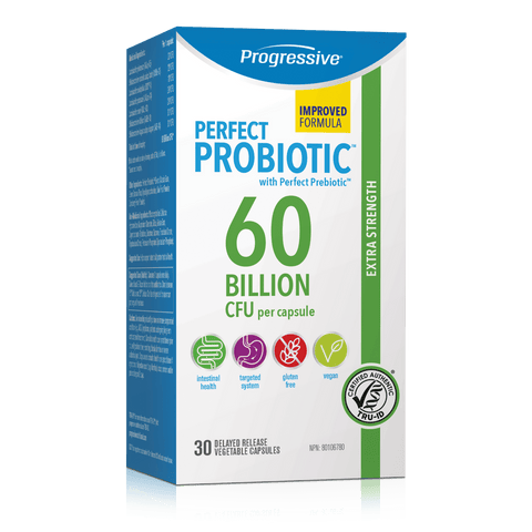 Progressive Perfect Probiotic 60 Billion Delayed Release Vegetable Capsules - YesWellness.com