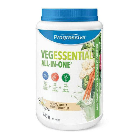 Expires June 2024 Clearance Progressive VegEssential All in One 840 Grams Natural Vanilla - YesWellness.com