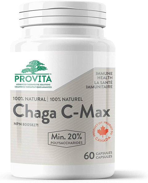 Provita Nutrition & Health Immune Health 100% Natural Chaga C-Max 60 Capsules - YesWellness.com