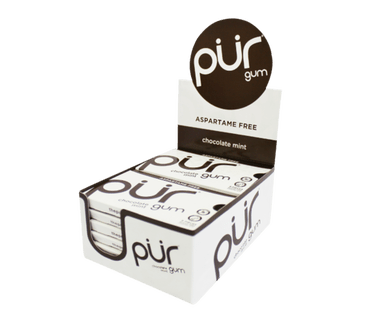 Expires February 2026 Clearance Pur Aspartame Free Gum 12 Pack box - Various Flavours Coolmint