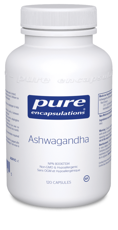 Pure Encapsulations Ashwagandha 120 Capsules - YesWellness.com
