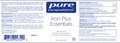 Pure Encapsulations Iron Plus Essentials 60 Capsules - YesWellness.com