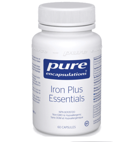 Pure Encapsulations Iron Plus Essentials 60 Capsules - YesWellness.com