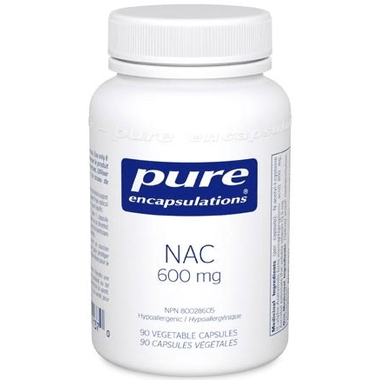 Pure Encapsulations NAC 600mg 90 veg capsules - YesWellness.com
