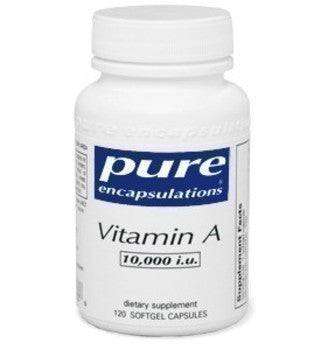 Pure Encapsulations Vitamin A  - 10,000 IU 120 capsules - YesWellness.com