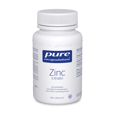 Pure Encapsulations Zinc Citrate 180 Capsules - YesWellness.com