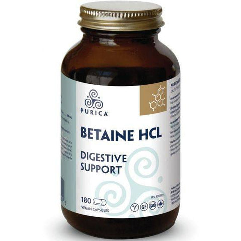 Purica  Betaine HCL - Digestive Support 180 Vegan Capsules - YesWellness.com
