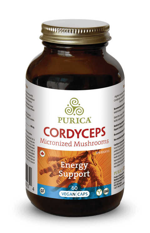 Purica Cordyceps Micronized Mushrooms - Energy Support Vegan Caps - YesWellness.com