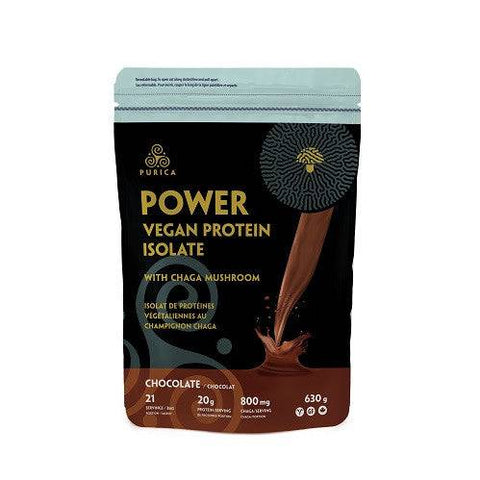 Purica Power Vegan Protein Isolate with Chaga Mushroom - YesWellness.com