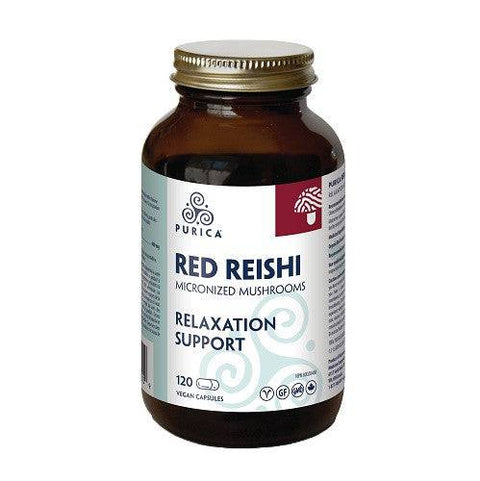 Purica Red Reishi Micronized Mushrooms - Relaxation Support Vegan Caps - YesWellness.com