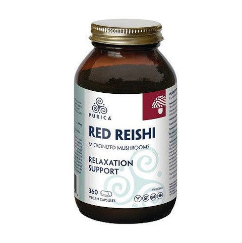 Purica Red Reishi Micronized Mushrooms - Relaxation Support Vegan Caps - YesWellness.com