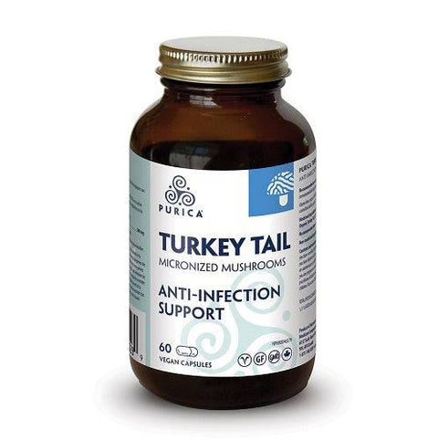 Purica Turkey Tail Micronized Mushrooms - Anti-Infection Support Vegan Caps - YesWellness.com