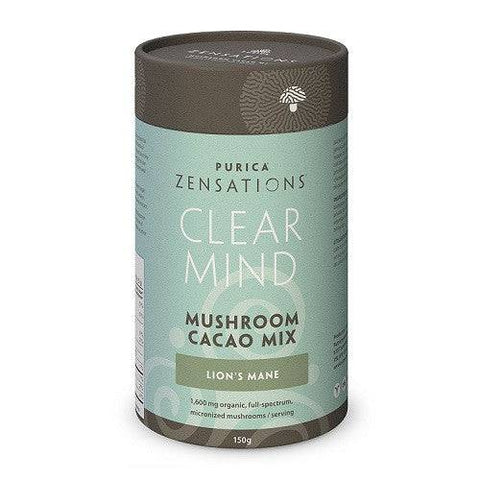 Purica Zensations Mushroom Cacao Mix - Clear Mind Lion’s Mane - YesWellness.com