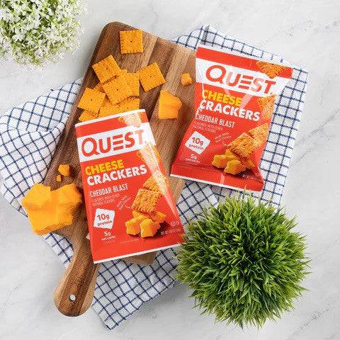 Quest Cheese Crackers Cheddar Blast 4 Bag Box