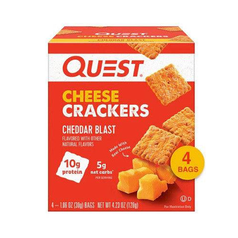 Quest Cheese Crackers Cheddar Blast 4 Bag Box - YesWellness.com