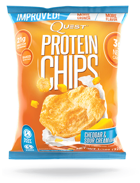 Quest Protein Chips Cheddar & Sour Cream 8 x 32g - YesWellness.com