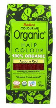 Radico Organic Hair Colour Powder Auburn Red 100 grams - YesWellness.com