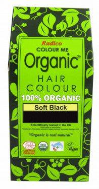 Radico Organic Hair Colour Powder Soft Black 100 grams - YesWellness.com