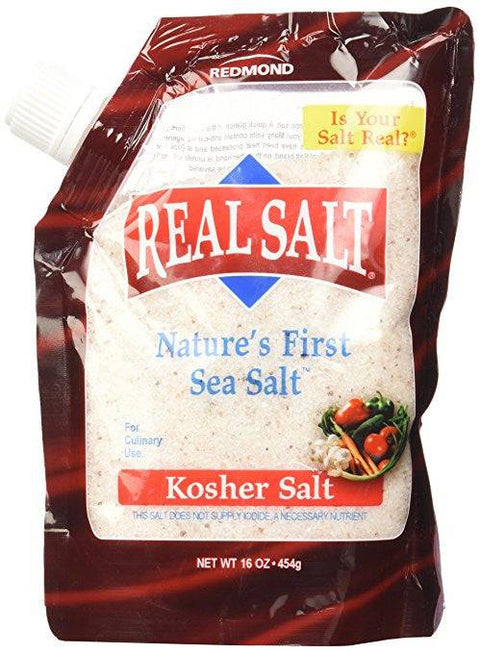 Redmond Real Salt Kosher Salt Pouch 454 grams - YesWellness.com