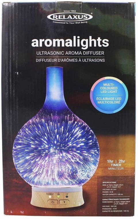 Relaxus Aromalights Ultrasonic Aroma Diffuser Multi-Color - YesWellness.com