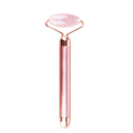 Relaxus Beauty Vibrating Rose Quartz Facial Massage Roller - YesWellness.com