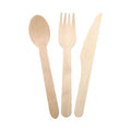 Relaxus EcoBasics Disposable Wooden Cutlery 100 pack - YesWellness.com