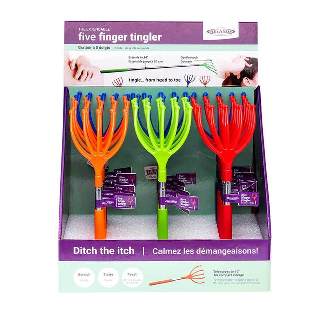 Relaxus Extendable Five Finger Tingler (Assorted Colors)