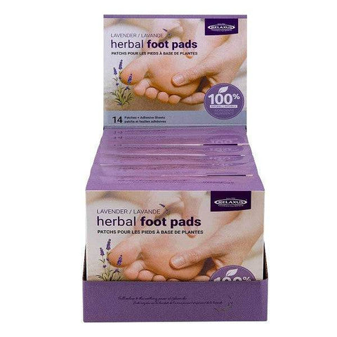 Relaxus Herbal Foot Pads 14 Patches + Adhesive Sheets - Lavender - YesWellness.com