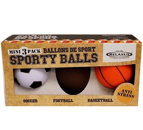 Relaxus Mini 3 Pack Sporty Balls Anti Stress Balls - YesWellness.com