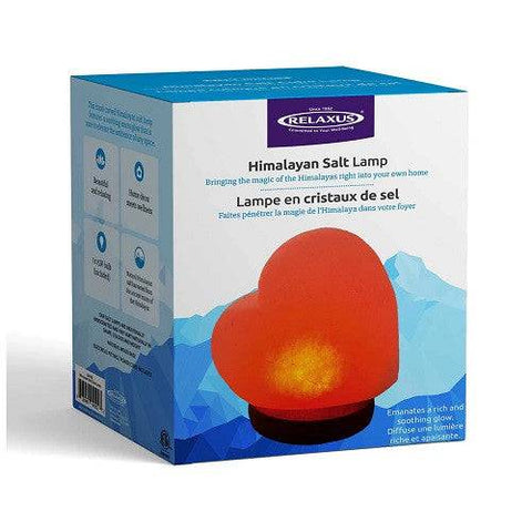 Relaxus Mini Amber Heart Himalayan Salt Lamp - YesWellness.com