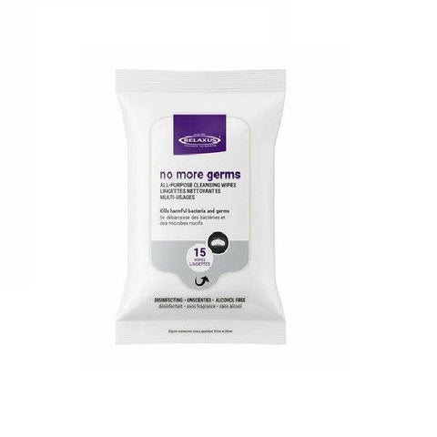Relaxus No More Germs All-Purpose Cleansing Wipes - 15 Wipes - YesWellness.com