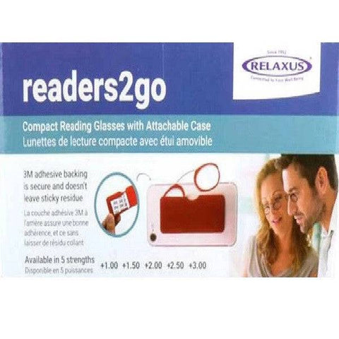 Relaxus Readers2Go Compact Reading Glasses (Assorted Colours) - YesWellness.com