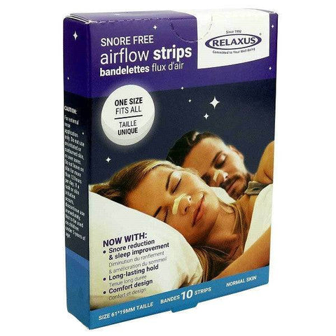 Relaxus Snore Free Airflow Strips -10 Strips - YesWellness.com