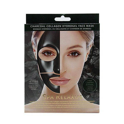 Relaxus Spa Charcoal Collagen Hydrogel Face Mask - YesWellness.com