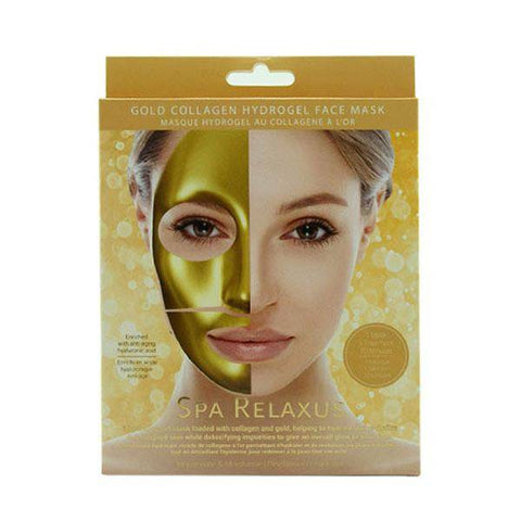 Relaxus Spa Gold Collagen Hydrogel Face Mask - YesWellness.com