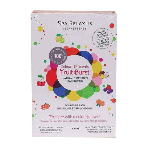 Relaxus Spa Relaxus Aromatherapy Fruit Burst Bath Bombs 6 x 60g Gift Set