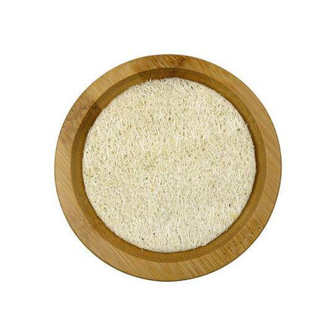 Relaxus SpaRelaxus Round Bamboo Soap Tray with Loofah Pad - YesWellness.com