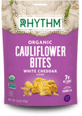 Rhythm Superfoods Organic Cauliflower Bites - White Cheddar - YesWellness.com