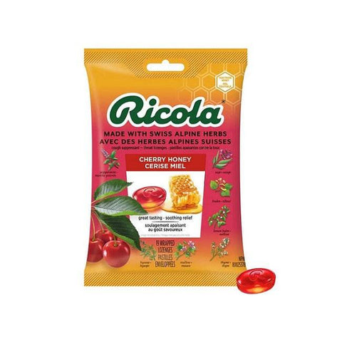 Ricola Cherry Honey Throat Lozenges 19 Drops - YesWellness.com