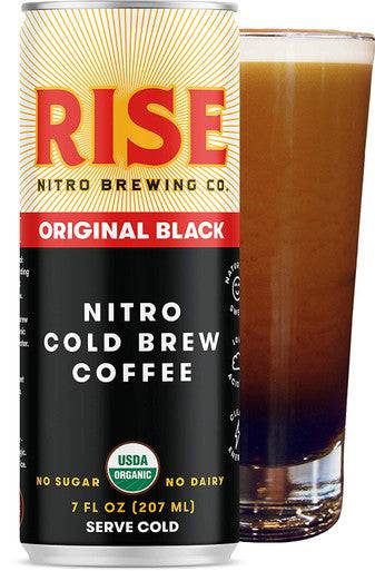 Rise Brewing Co. Nitro Cold Brew Coffee - Black 207mL x 12 - YesWellness.com