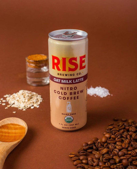 Rise Brewing Co. Nitro Cold Brew Coffee - Oat Milk Latte 207mL x 12 - YesWellness.com