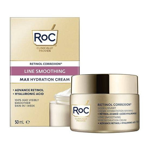 RoC Retinol Correxion Line Smoothing Max Hydration Cream 50mL - YesWellness.com
