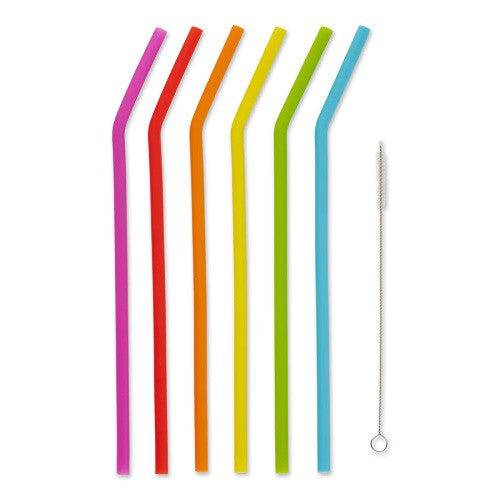 RSVP International 10In Silicone Straw Set of 6