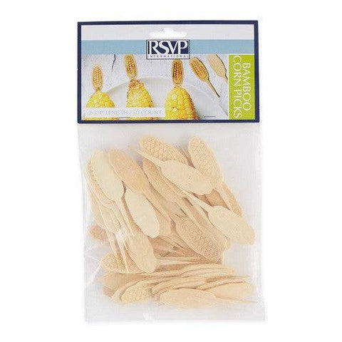 RSVP International Bamboo Corn Picks - 50ct - YesWellness.com